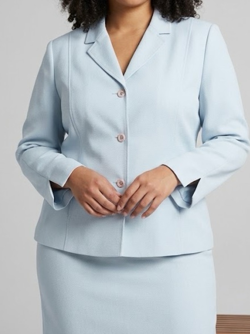 Apostrophe • Y2K Baby Blue Skirt Suit Set